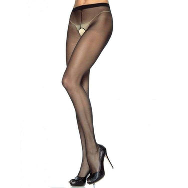 Collant Velato Nero Plus in Nylon Senza Cavallo - Comfort e Eleganza